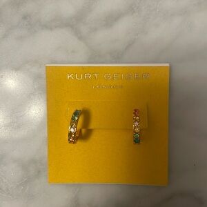 Kurt Geiger multi color stone with gold hoop
